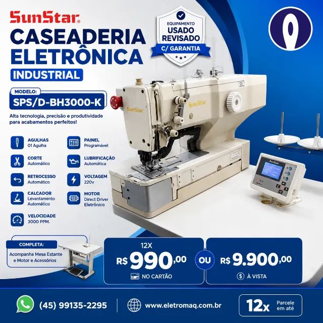 Maquina Caseaderia Eletronica SunStar - Caseado Reto