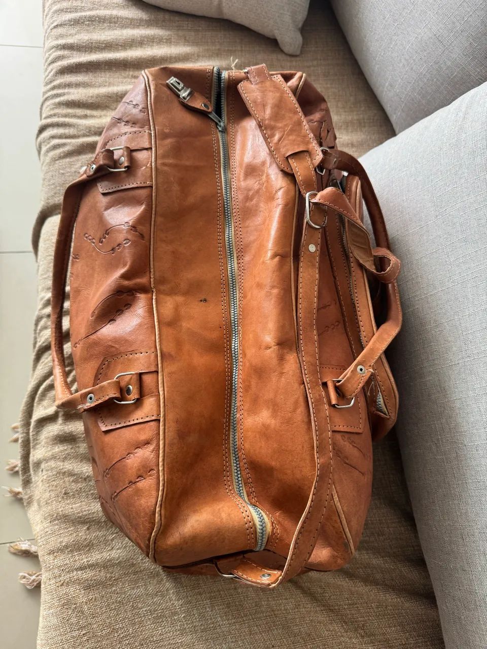 Bolso em couro caramelo  - Foto 2