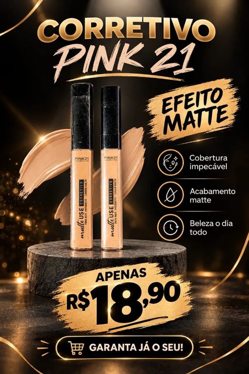 CORRETIVO PINK 21 - EFEITO MATTE