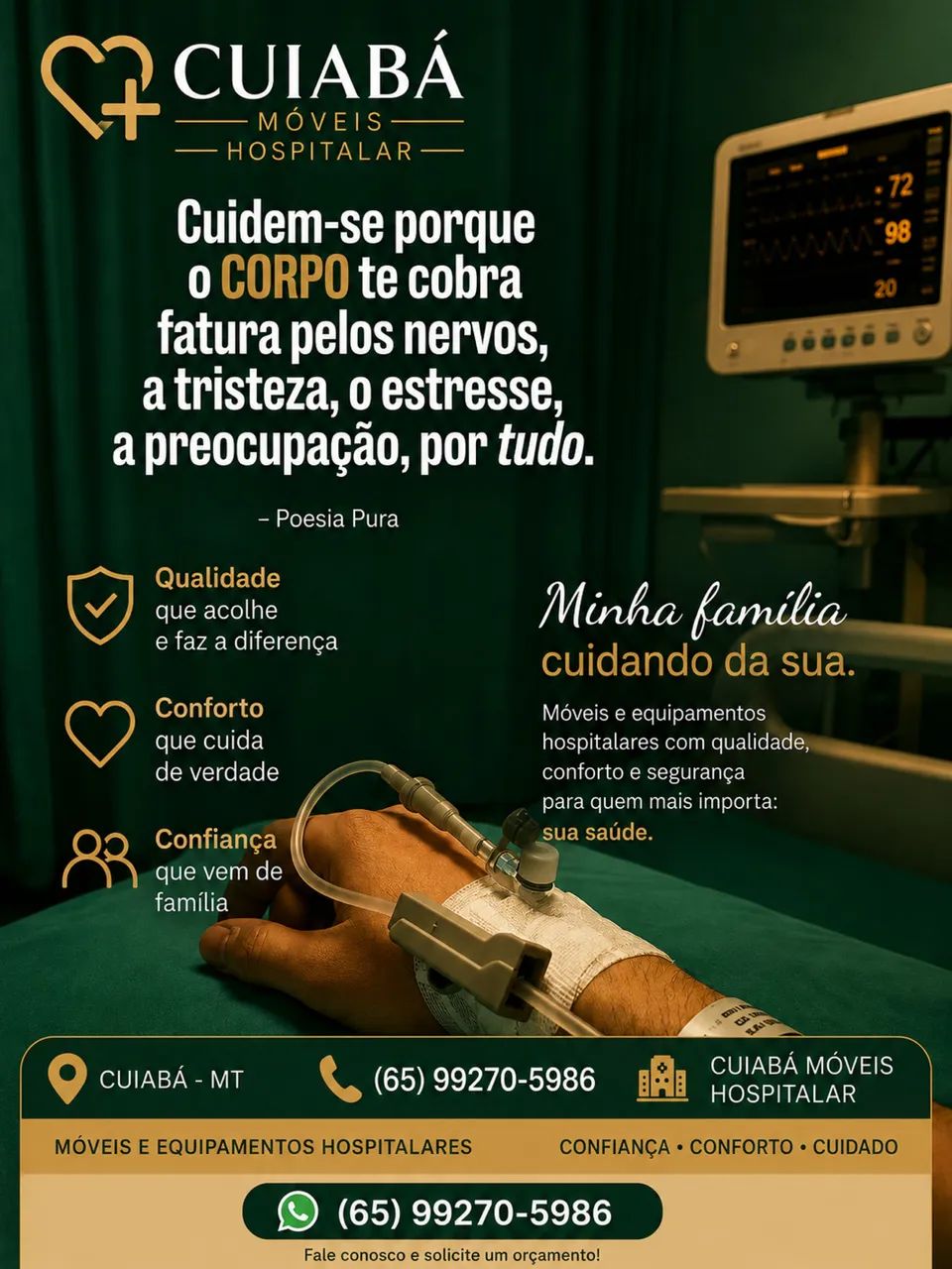 Locação e vendas móveis hospitalares em Cuiabá 