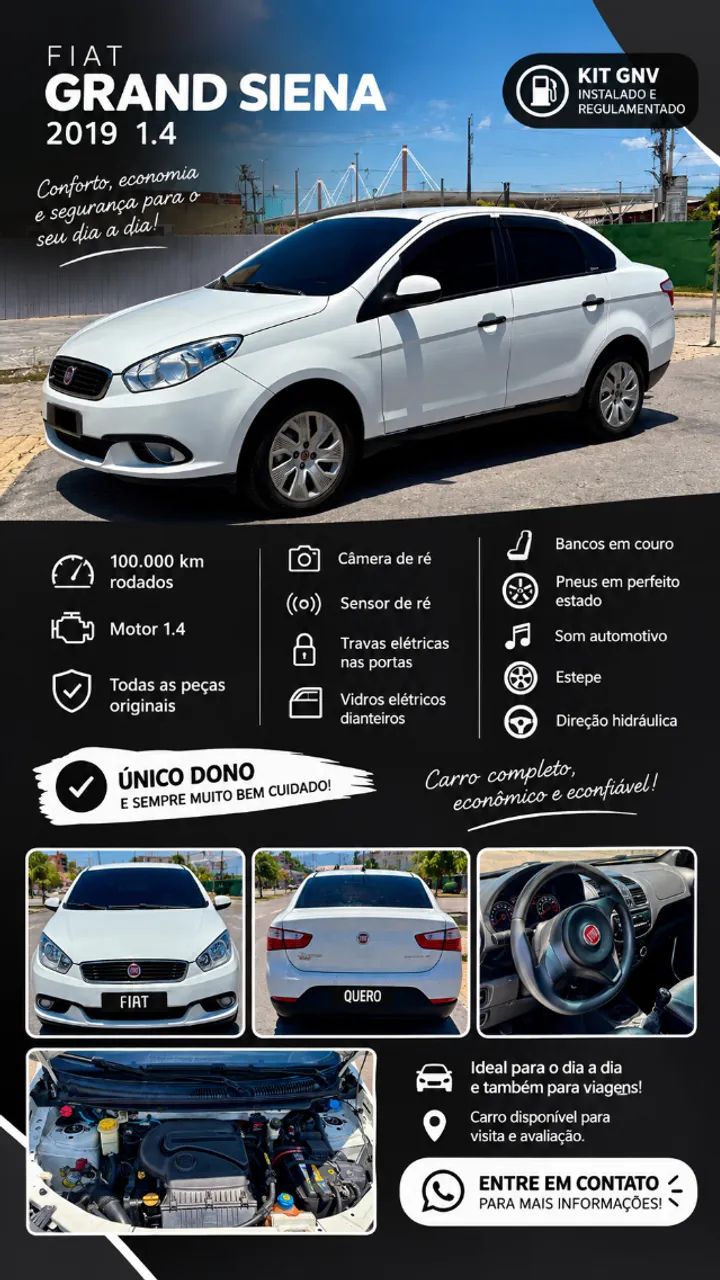 Fiat Grand Siena Grand Siena ATTRAC. 1.4 EVO F.Flex 8V 2019