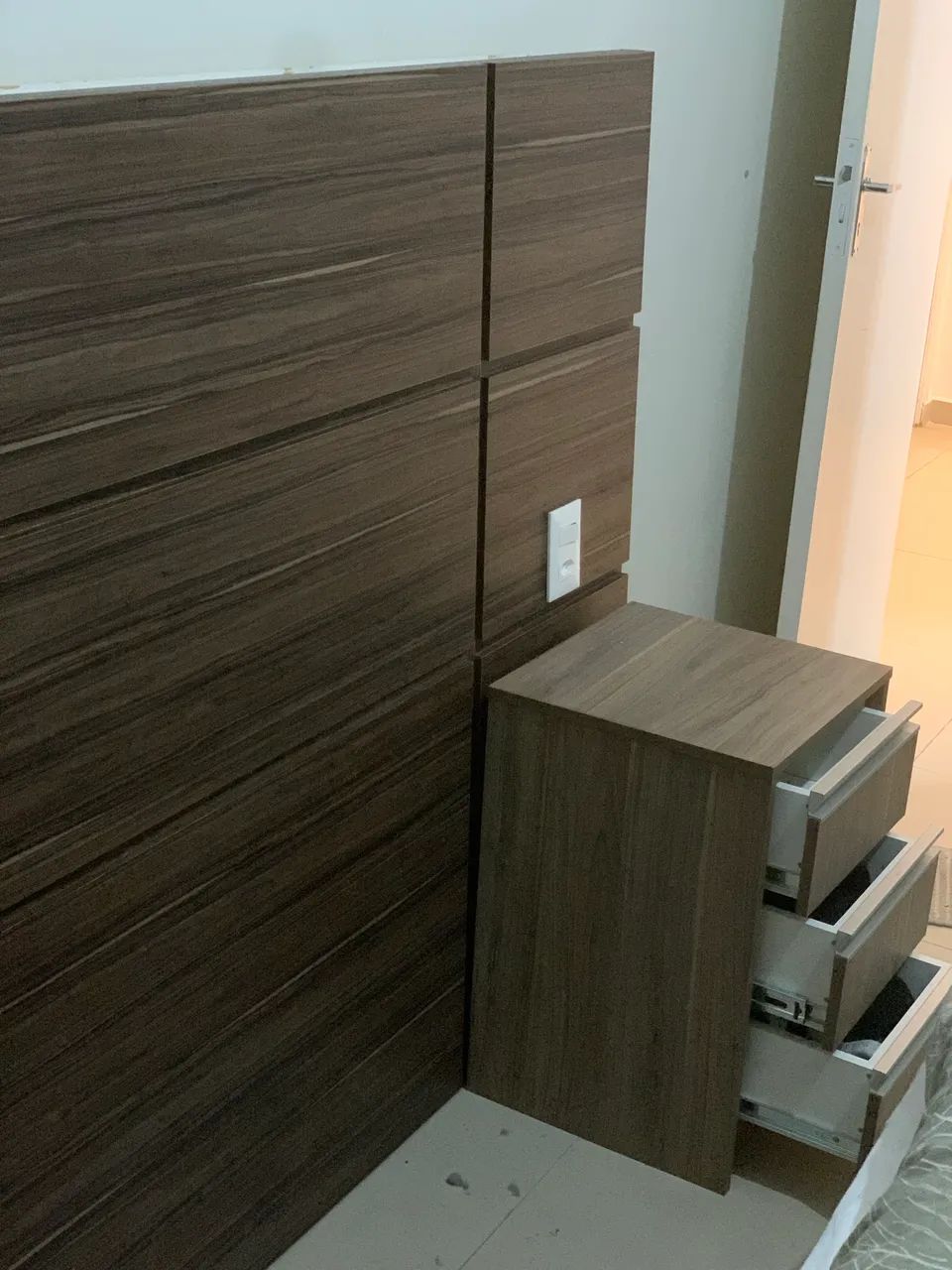 Cabeceira cama box MDF maciço  - Foto 2