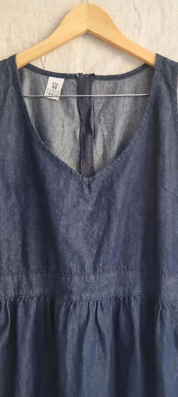 Vestido Jeans Tamanho 44 - Foto 3