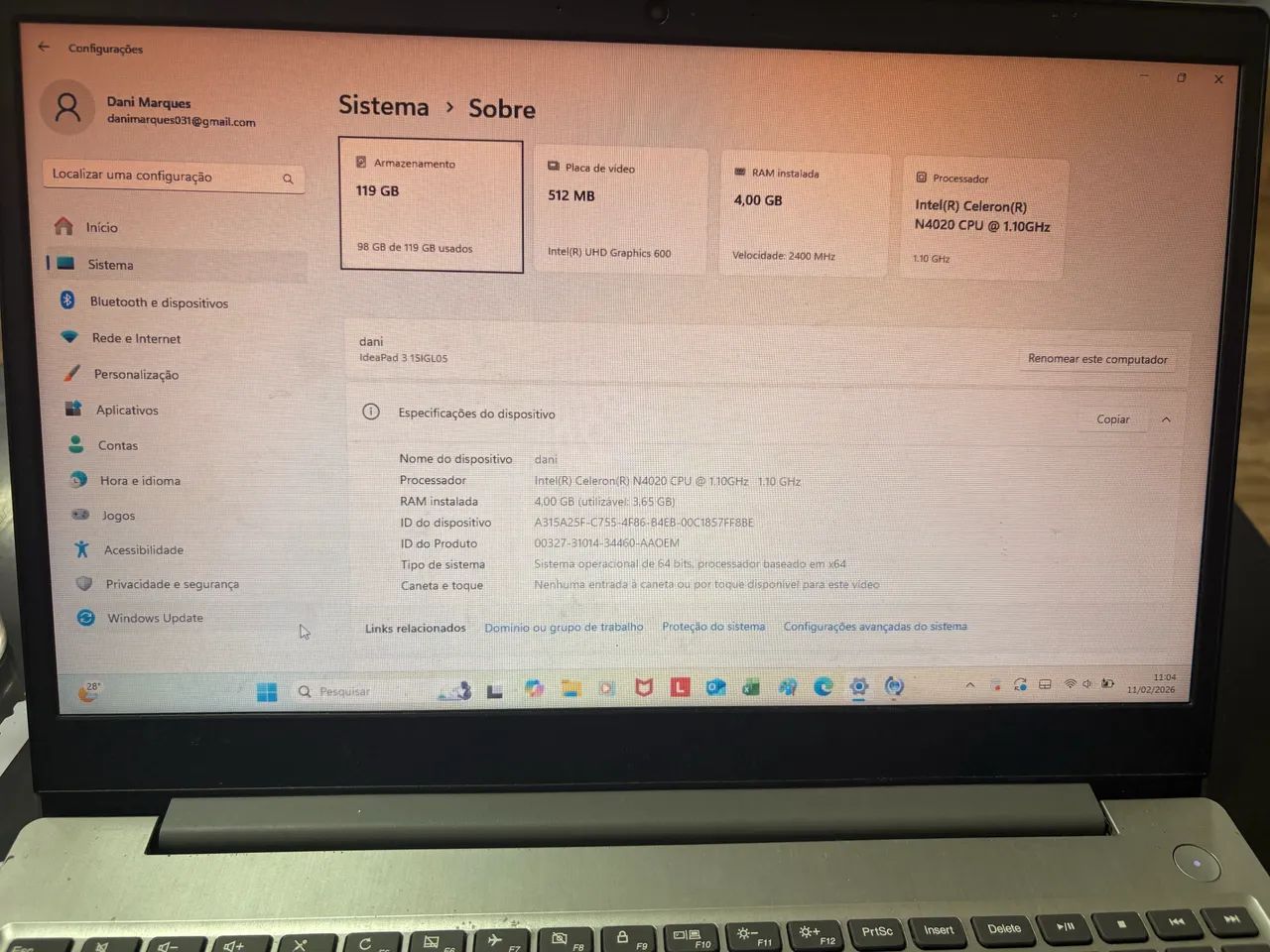 Notebook 25? Lenovo - Foto 2