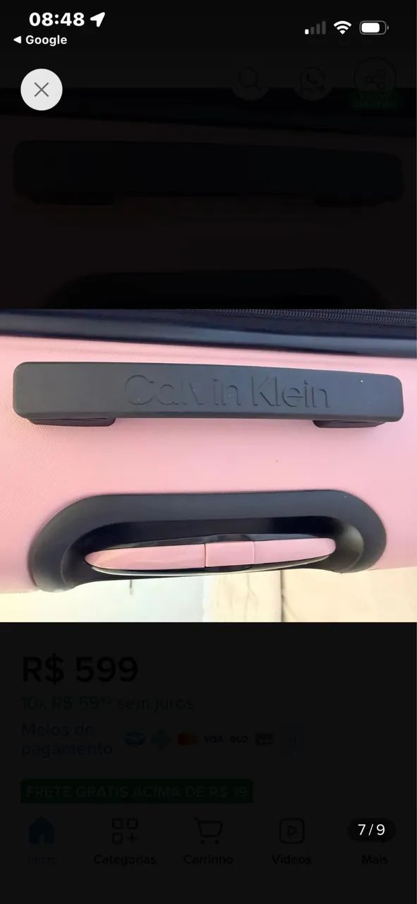 Mala grande Calvin Klein rosa quase nova  - Foto 5
