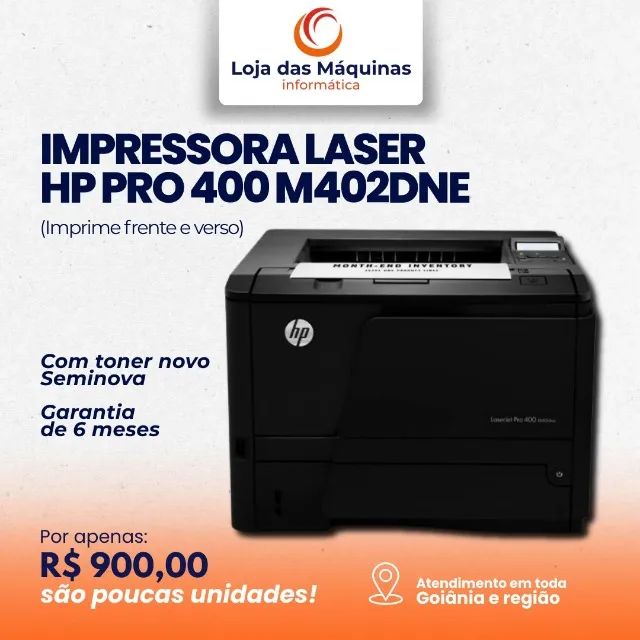 Impressora laser HP Pro 400 M401 (Somente 900,00)
