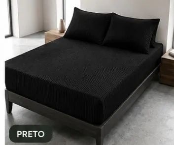 Capas para colchão em elástico em veludo cotelê acompanha capa para travesseiro  - Foto 5