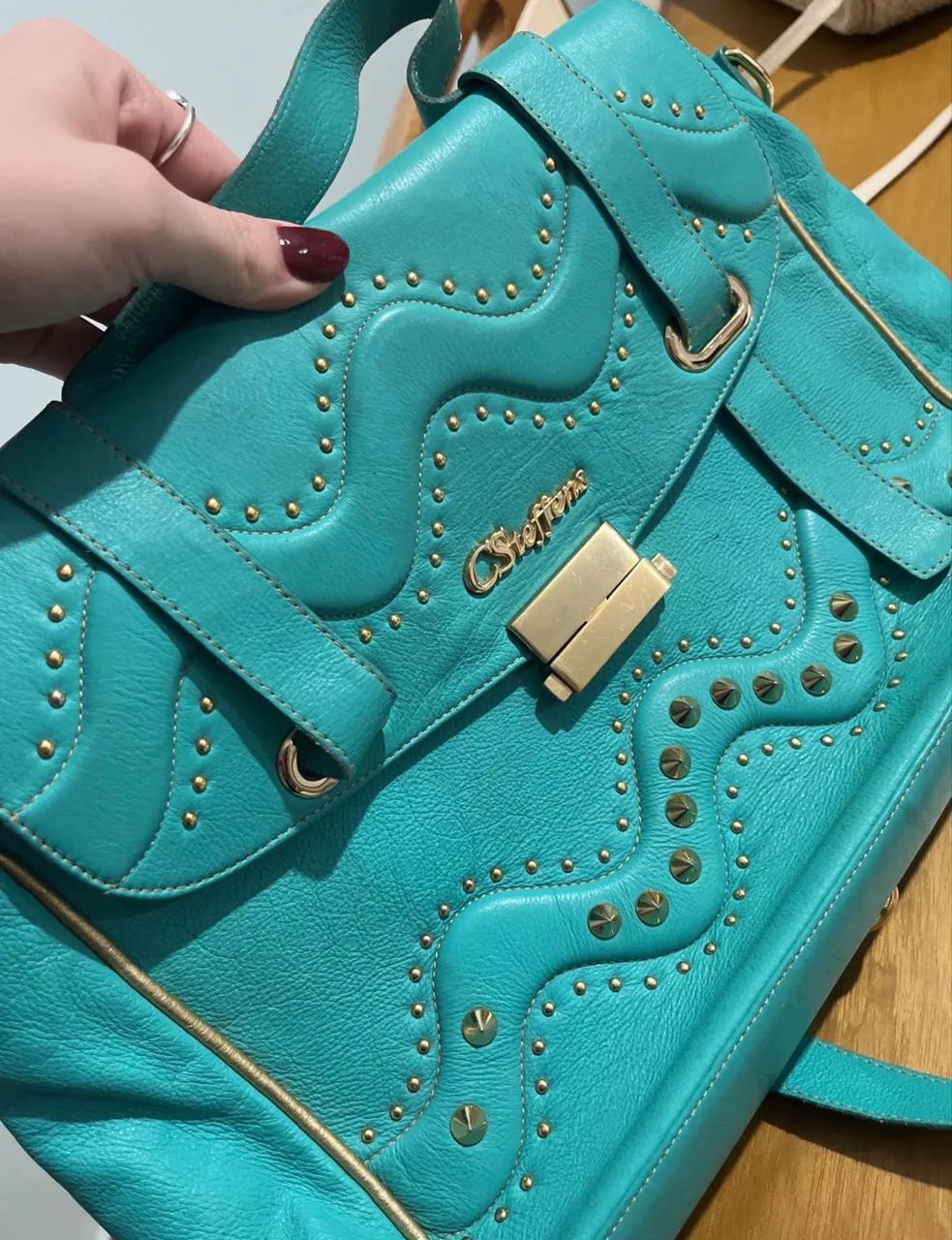 BOLSA DE COURO CARMEN STEFFENS - Foto 3