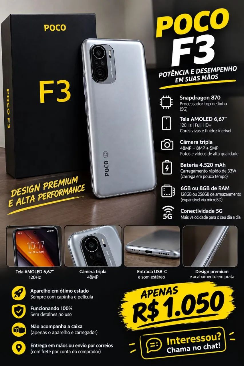 Poco f3 - Semi novo 
