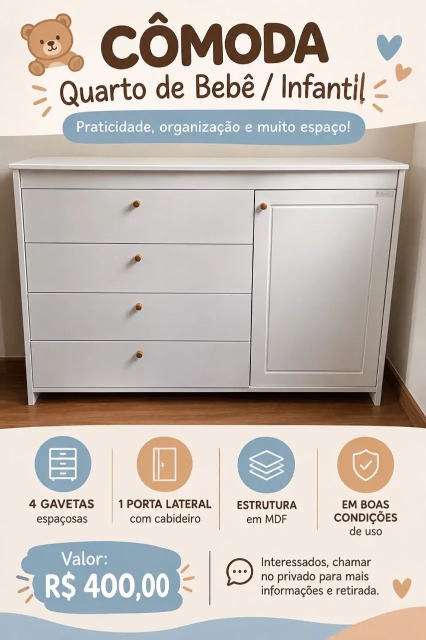 Cômoda quarto - espaçosa 