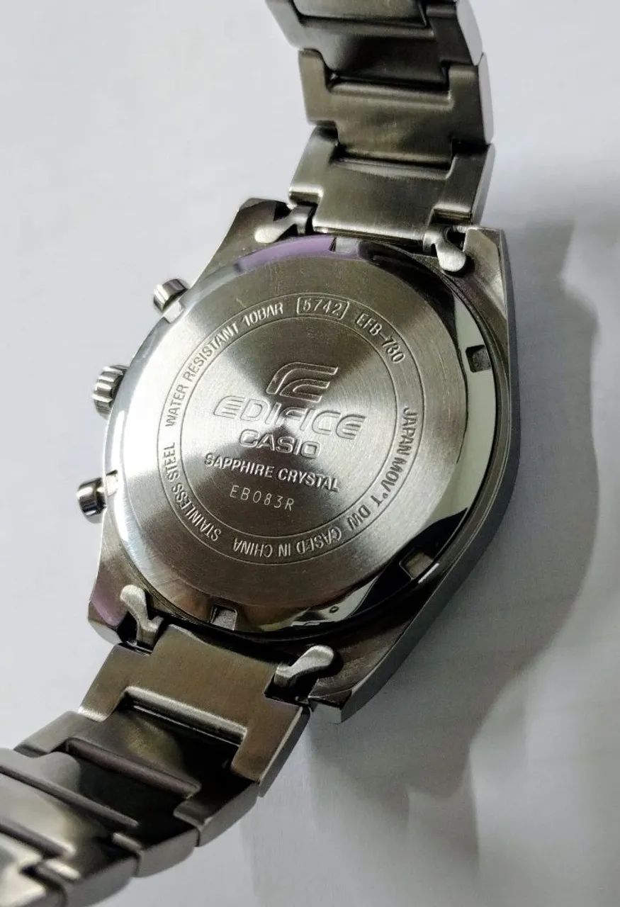 Relógio Casio Edifice Efb-730d-2av Azul - Foto 5