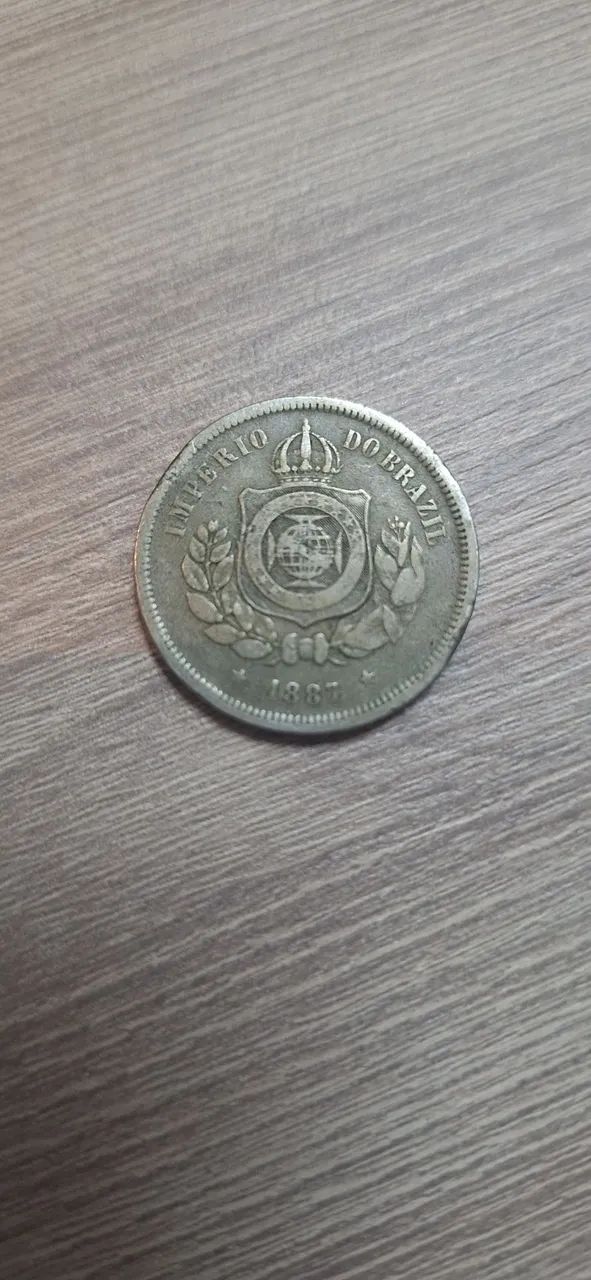 Moeda 100 Réis 1887 - Foto 2