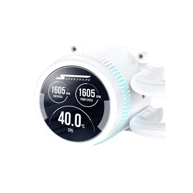 Water Cooler SuperFrame ISENGARD SMART, ARGB, 360mm, Intel-AMD, Controladora, White,Novo,  - Foto 2