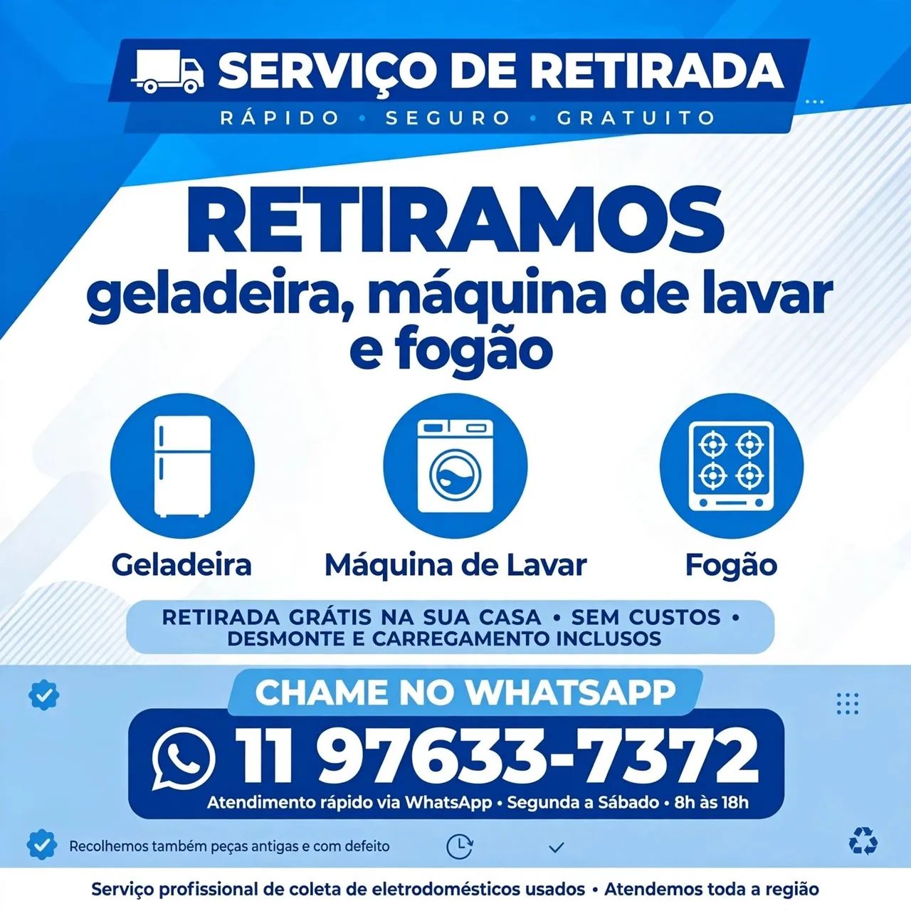 Retiramos sem custo 