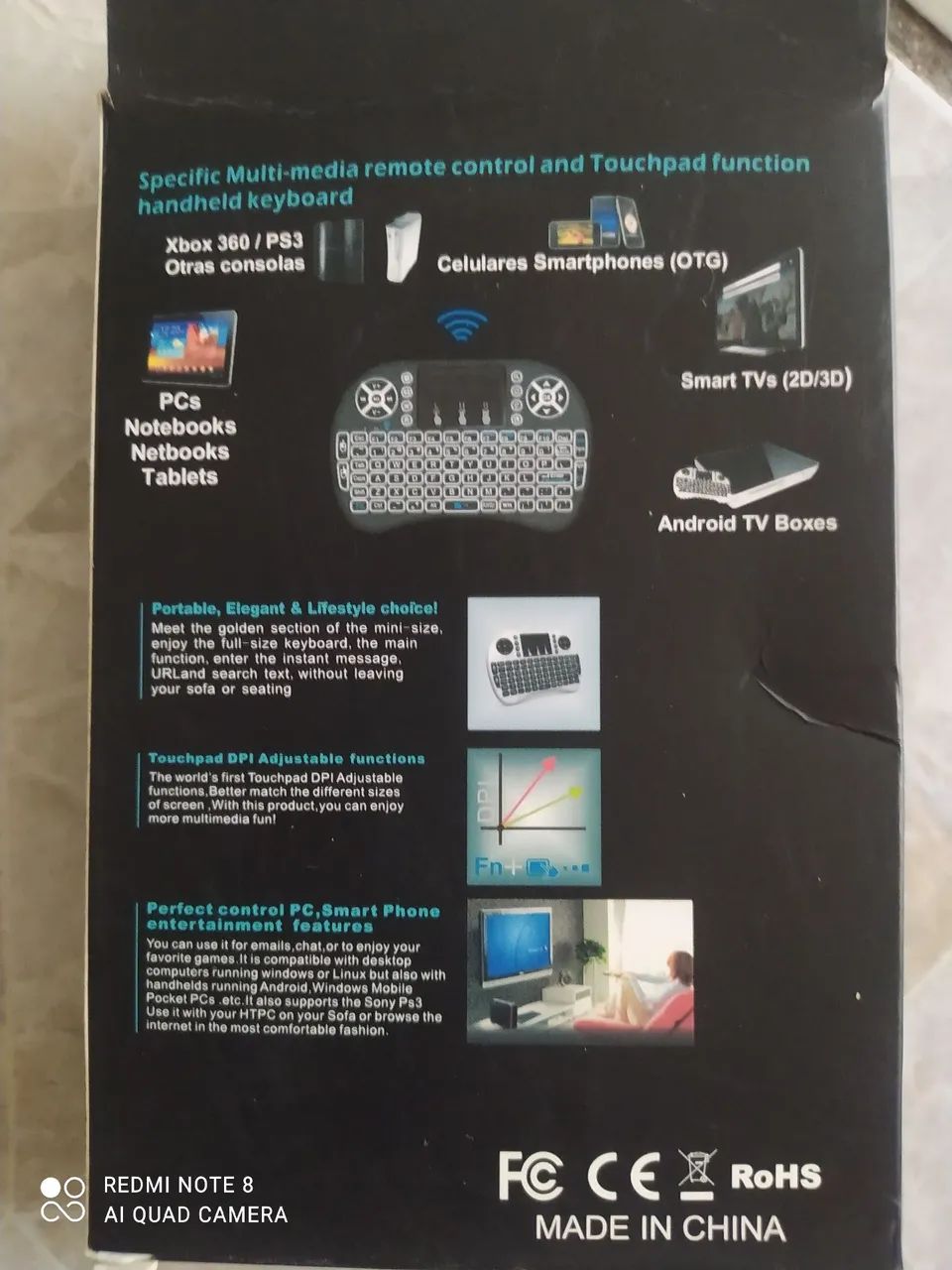 Mini teclado e mouse wireless - Foto 2