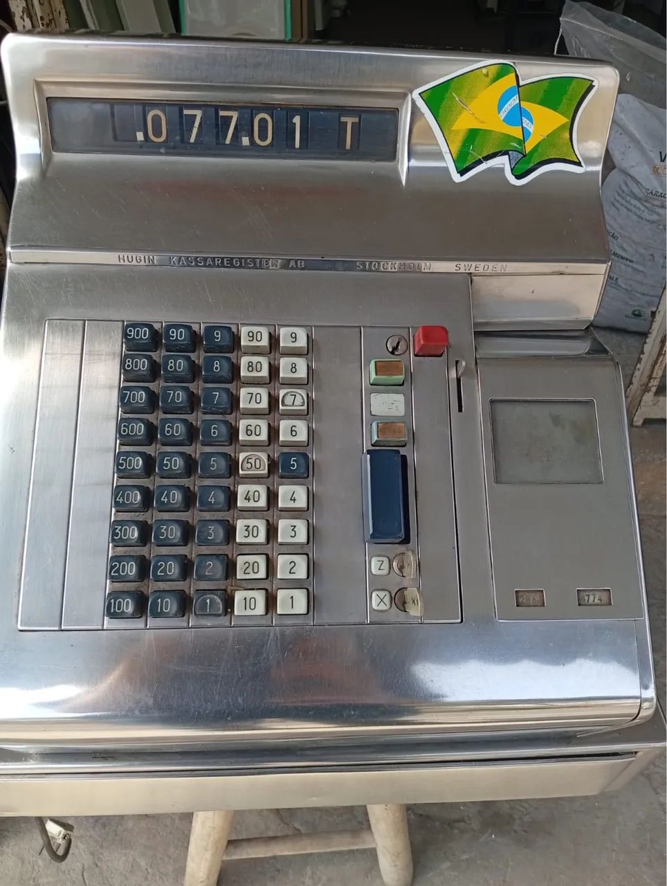Caixa registradora antiga sueca Hugin  - Foto 2