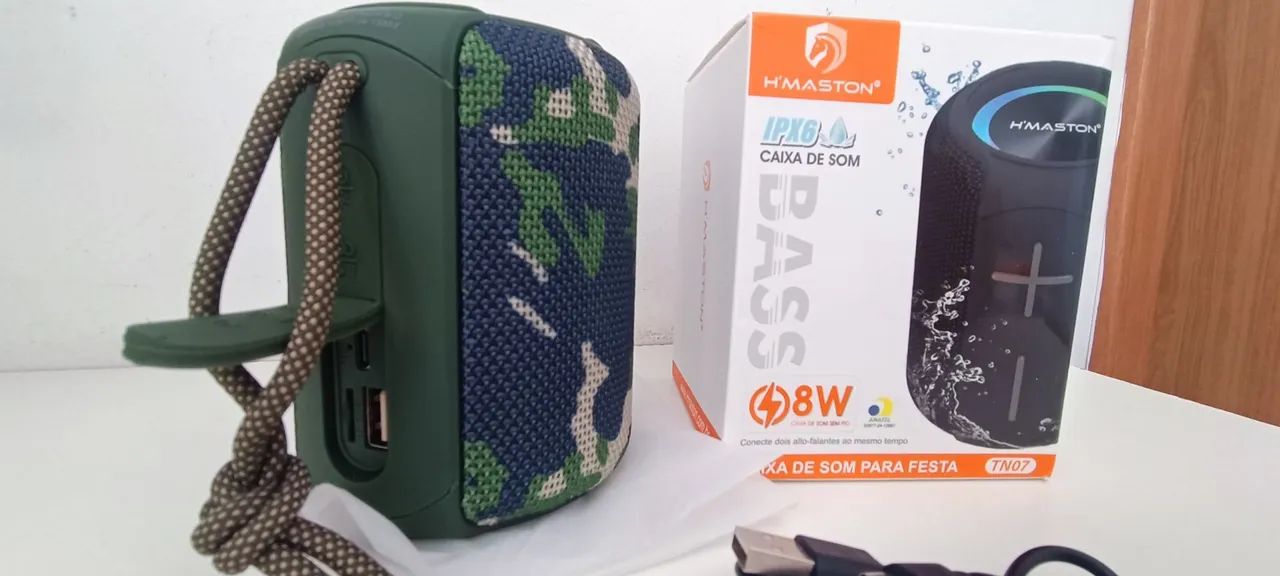 Caixa de Som Bluetooth 8W potente grave - Foto 5