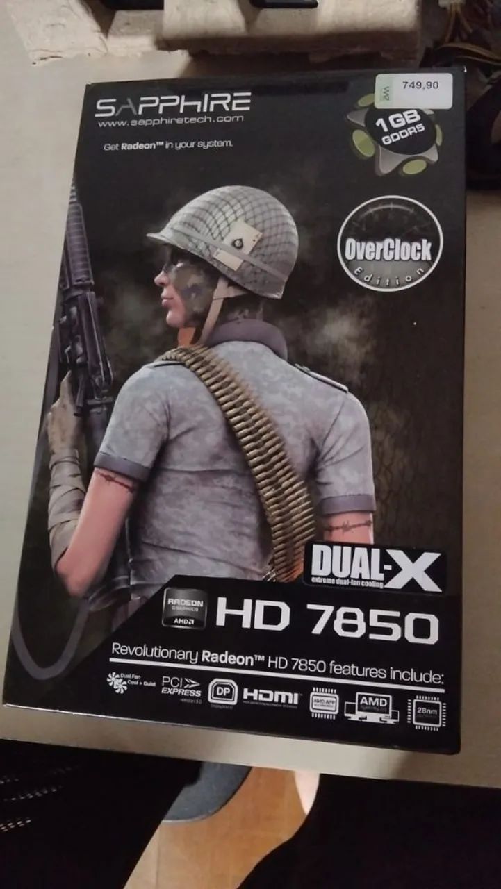 Placa de Vídeo Rara AMD RADEON HD 7850