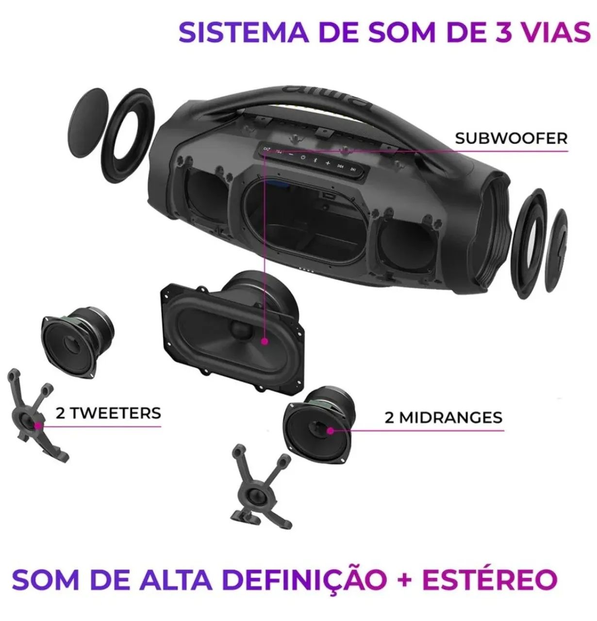 Caixa de som Aiwa  - Foto 3