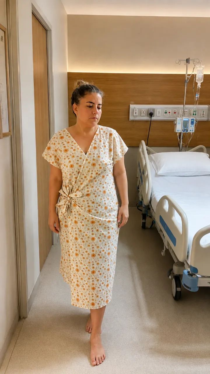 Bata hospitalar paciente transpassada 100% algodão