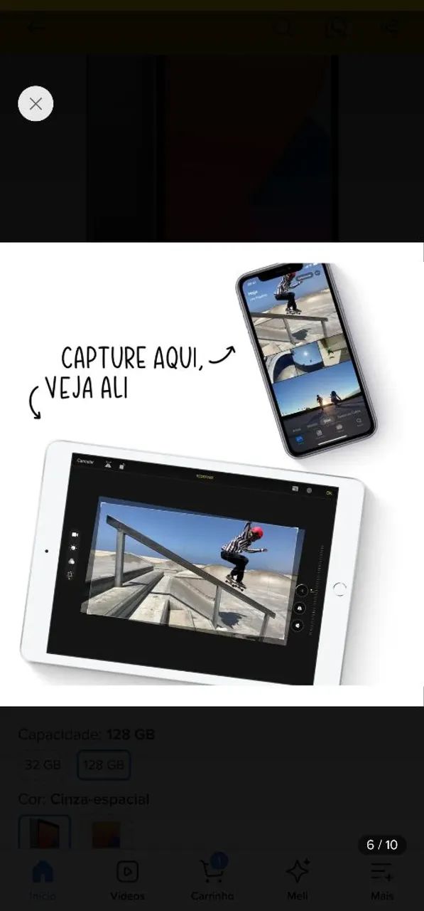 Apple iPad de 10.2" WI-FI 32GB Cinza-espacial (8ª geração)  - Foto 5