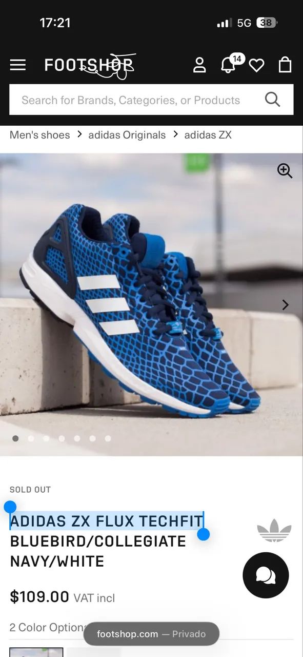 ADIDAS ZX FLUX TECHFIT n 44 - Calçados - Jardim dos Oliveiras