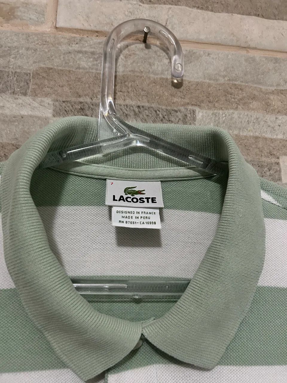 Camisa polo listrada Lascoste 7 - Foto 5