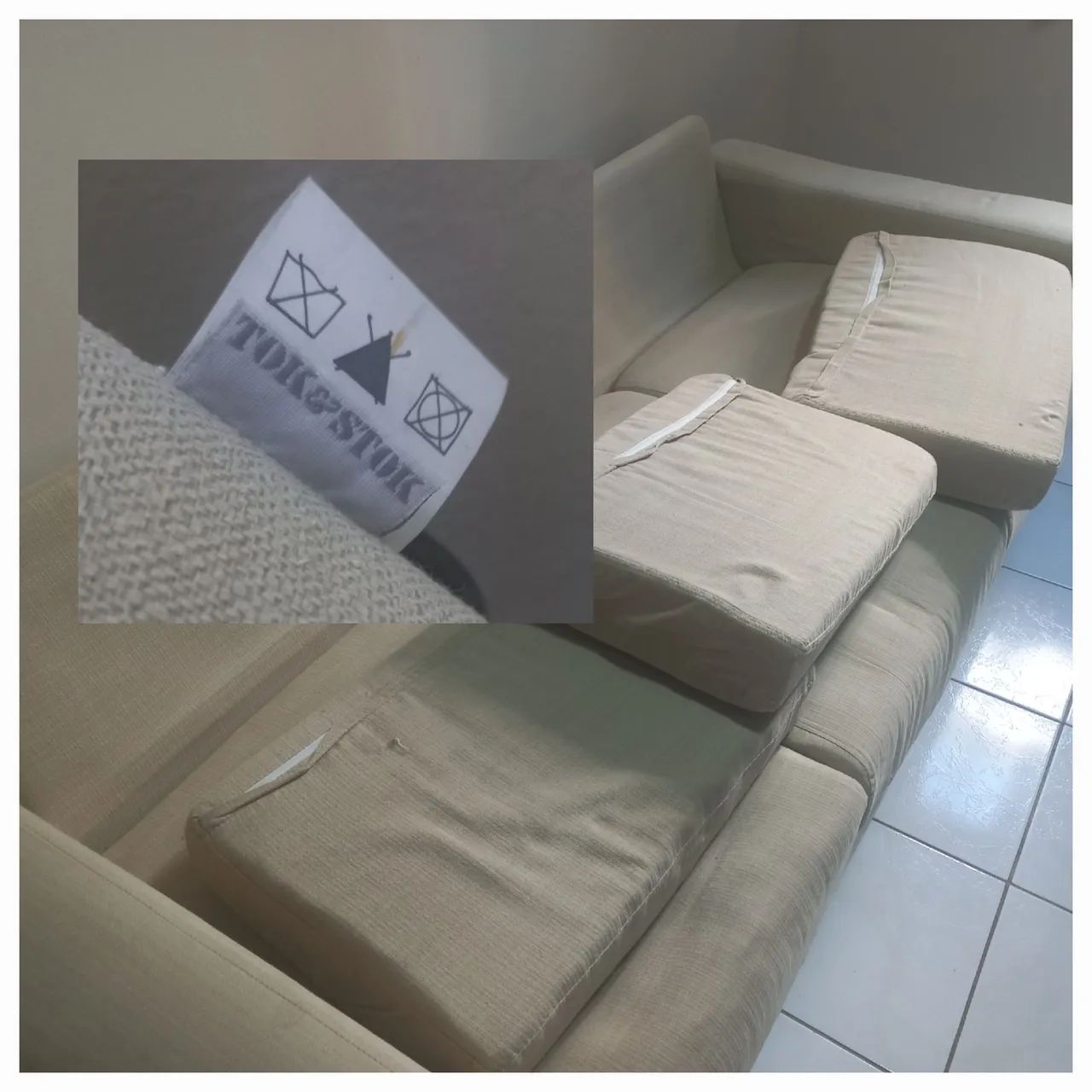 Sofa 3 lugares linho - Foto 2