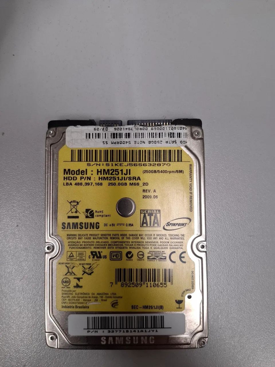HD Notebook 250GB429413934040371200