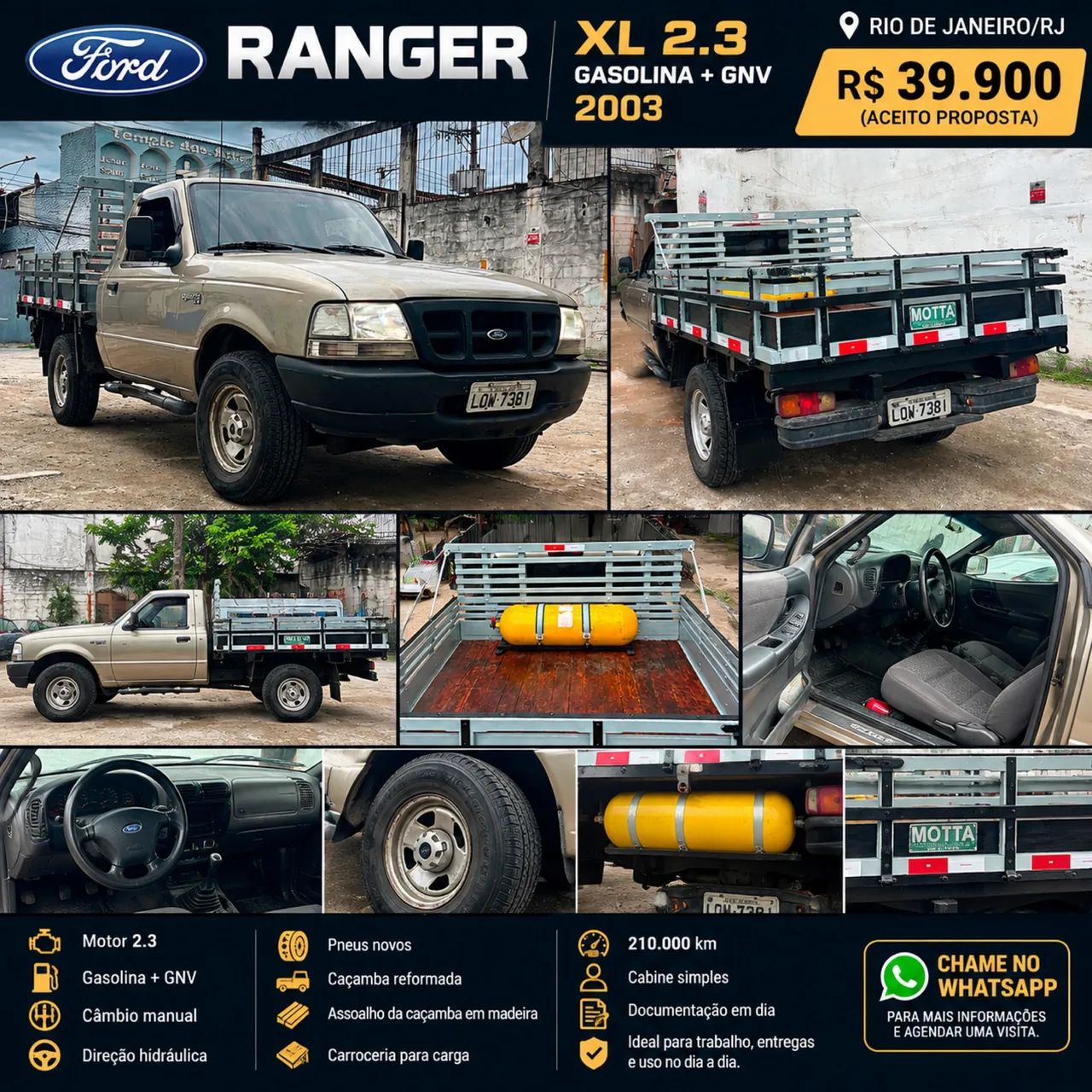 Ford Ranger XL 2.3 16V 137cv 4X2 CD Repower. 2003