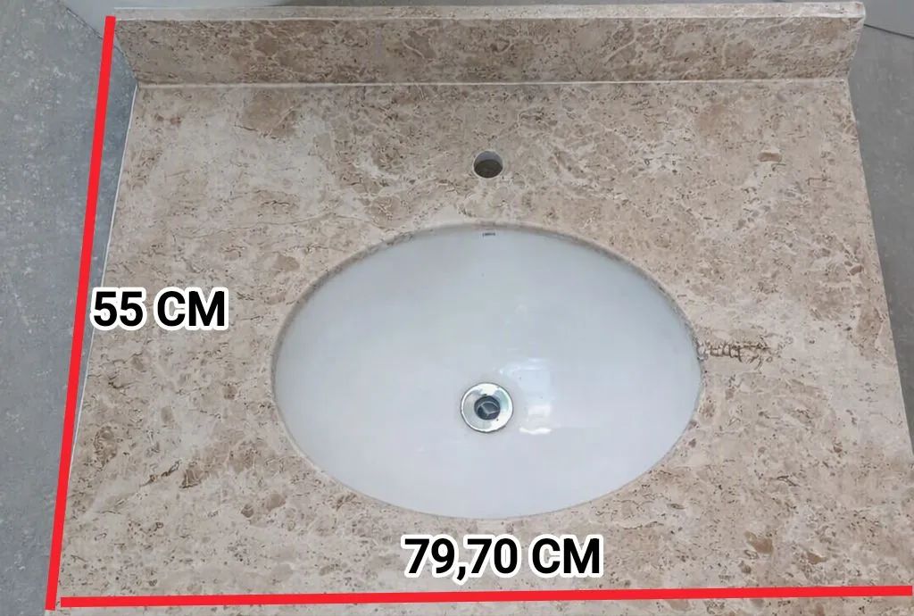Bancada de Mármore com Cuba