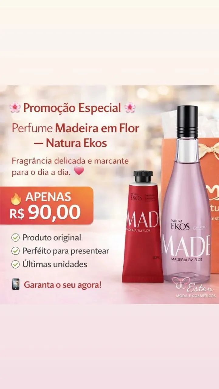 Kit madeira em flor natura Ekos 