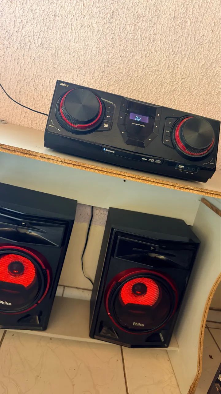 Som caseiro Mini System Philco PHS1900BT 1900W Bluetooth USB MP3