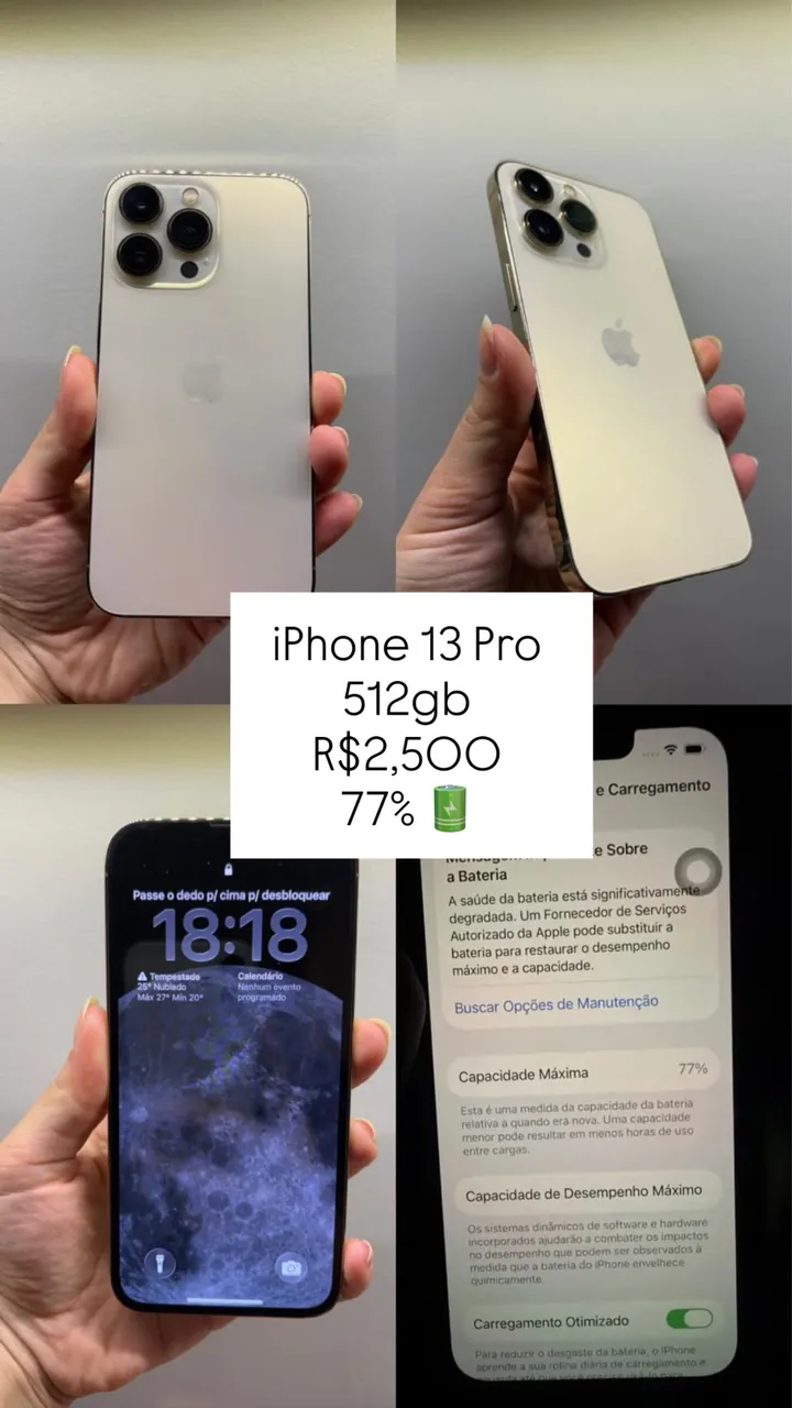 Celulares APPLE IPHONE 13 PRO Usados, seminovos e Novos no Brasil