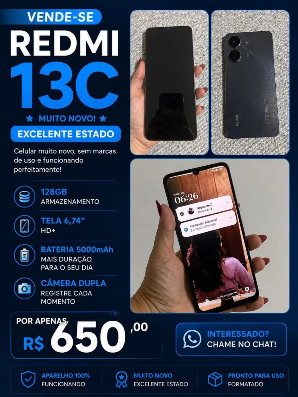 Redmi 13C super conservado