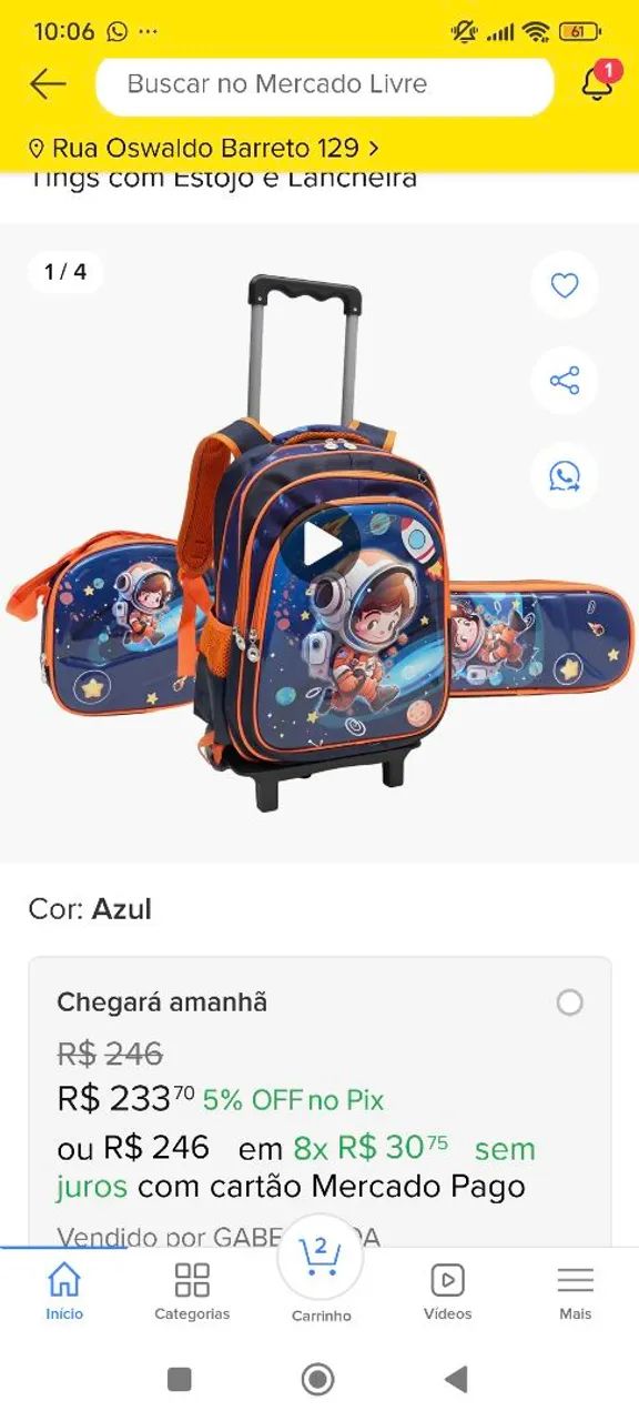 Kit Mochila Astronauta 