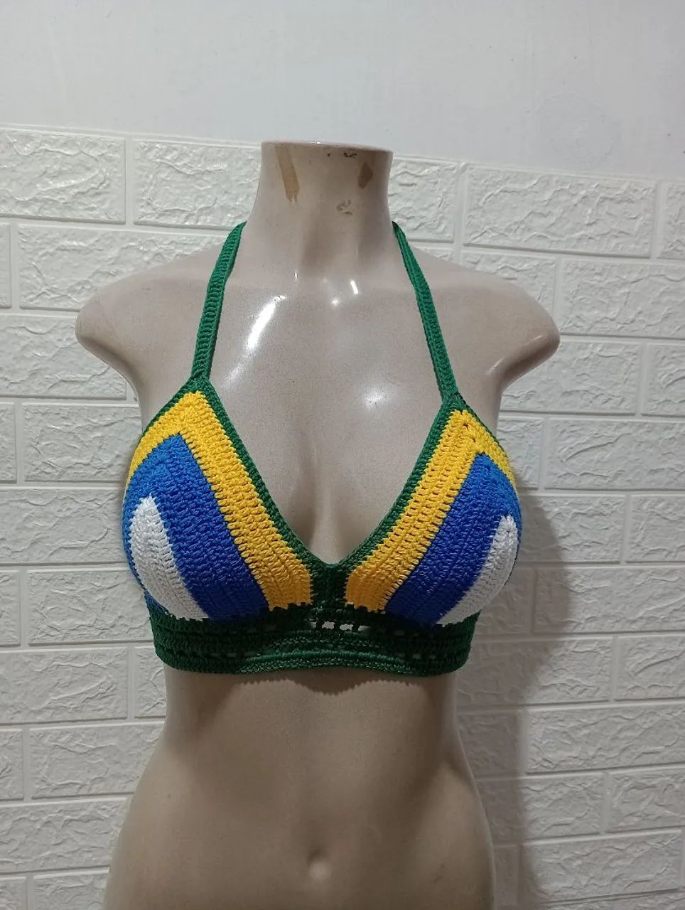 Top de crochê Brasil  - Foto 4