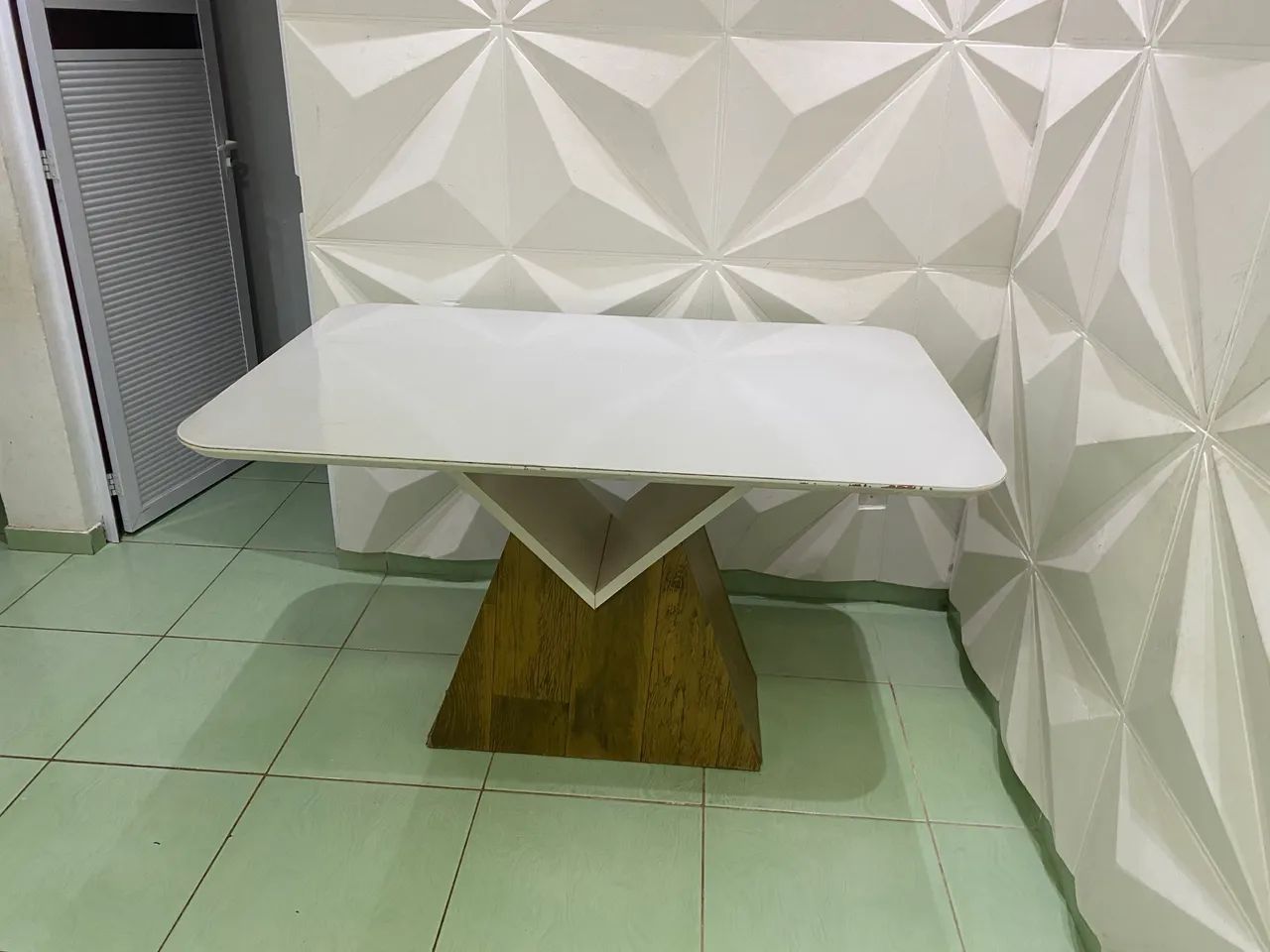 Mesa 4 lugares com tampo de vidro - Foto 3