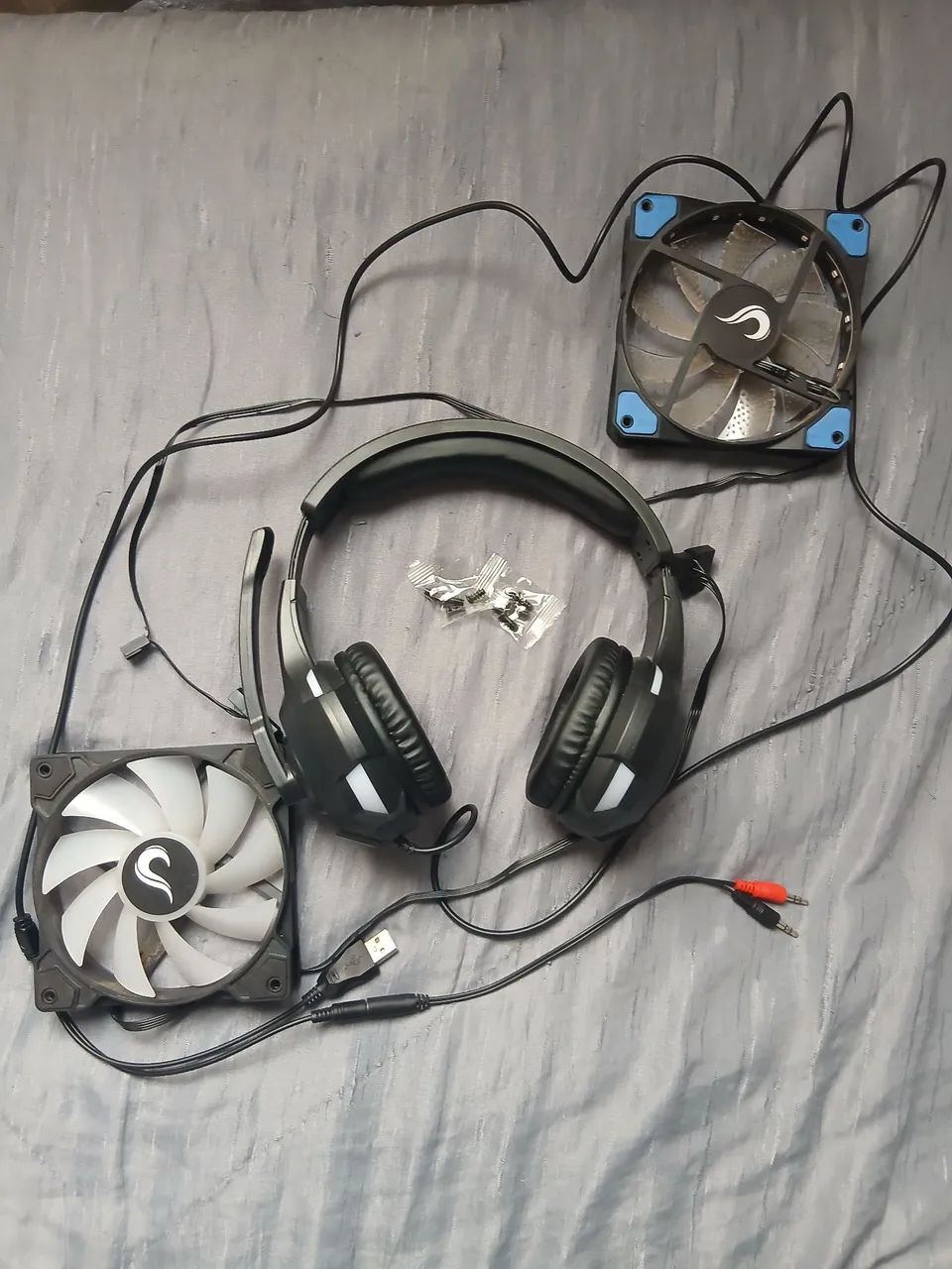 Headset + 2 Cooler Fan 