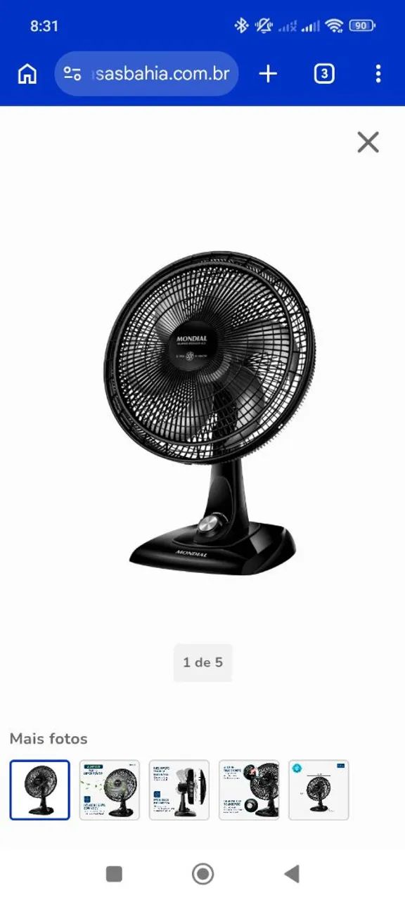 Ventilador Mondial 110v
