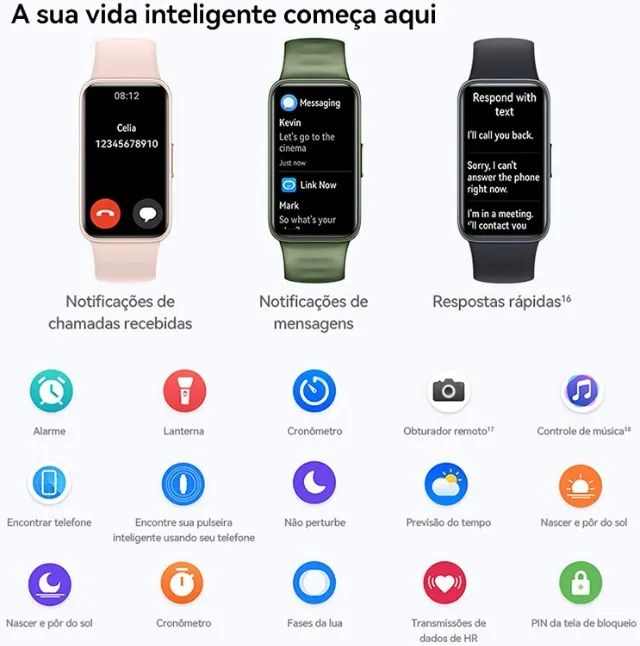 Smartband Huawei Band 8 Preto - Foto 4