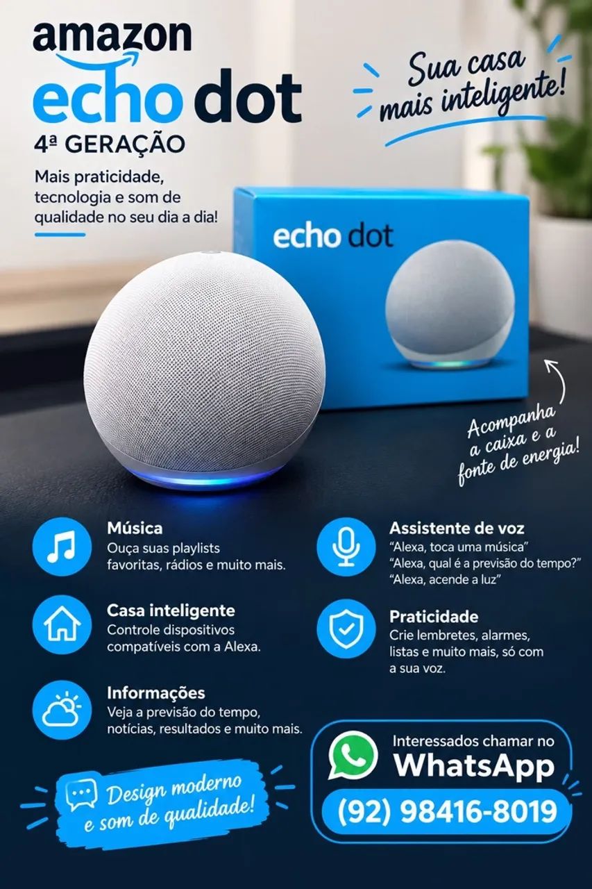 Alexa Echo Dot 4° Geração  - Foto 2