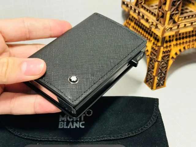 CARTEIRA MINI MONTBLANC COURO TEXTURIZADO PREMIUM AUTOMATICA  - Foto 4