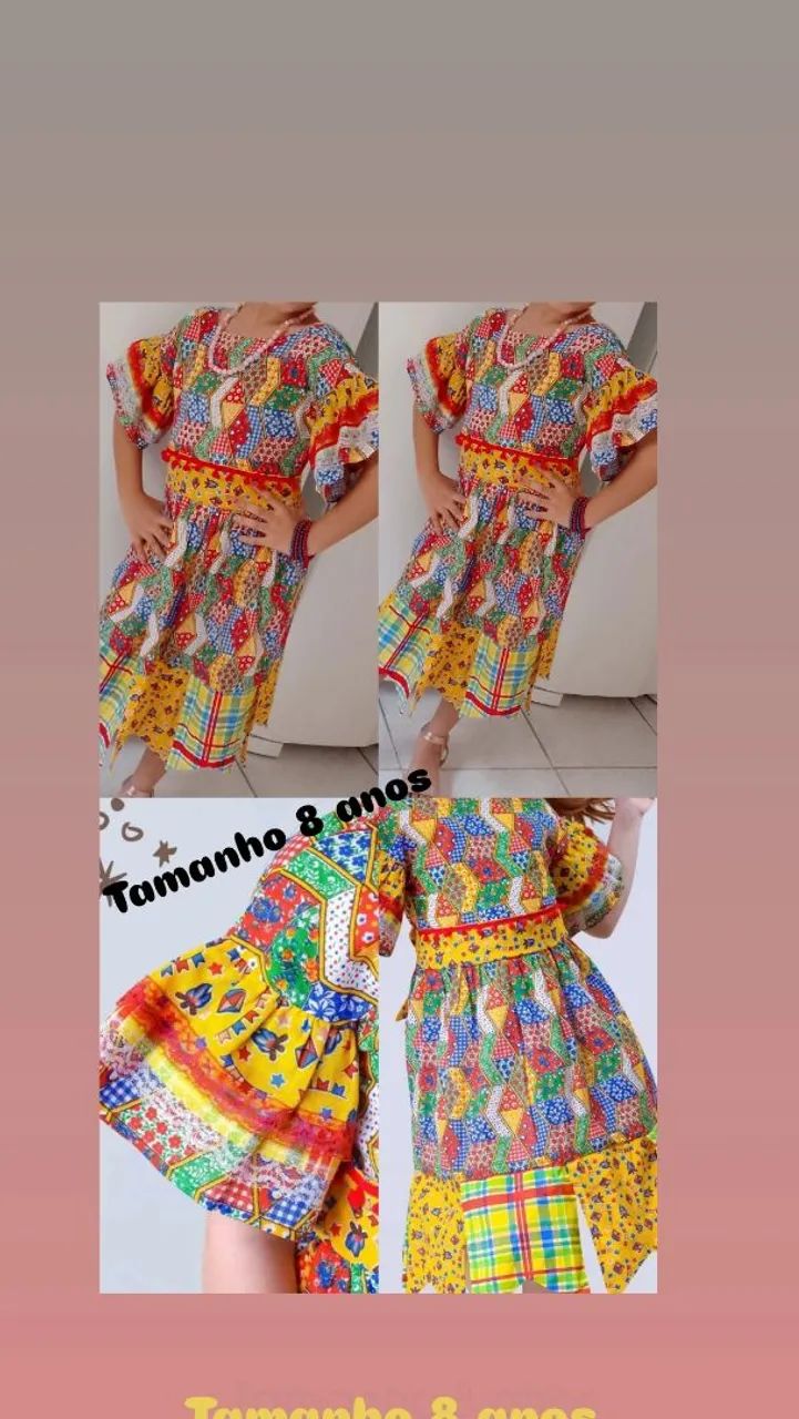 Vestido infantil junino  - Foto 2