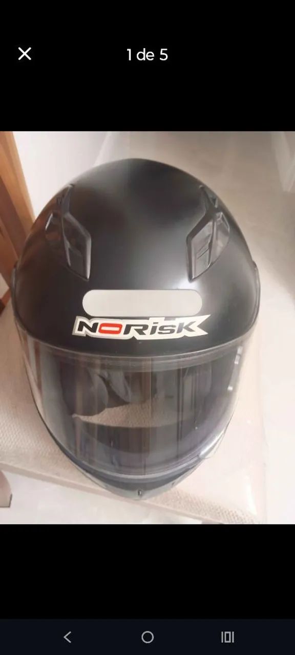 Capacete Norisk Robocop preto c/ óculos - n.58
