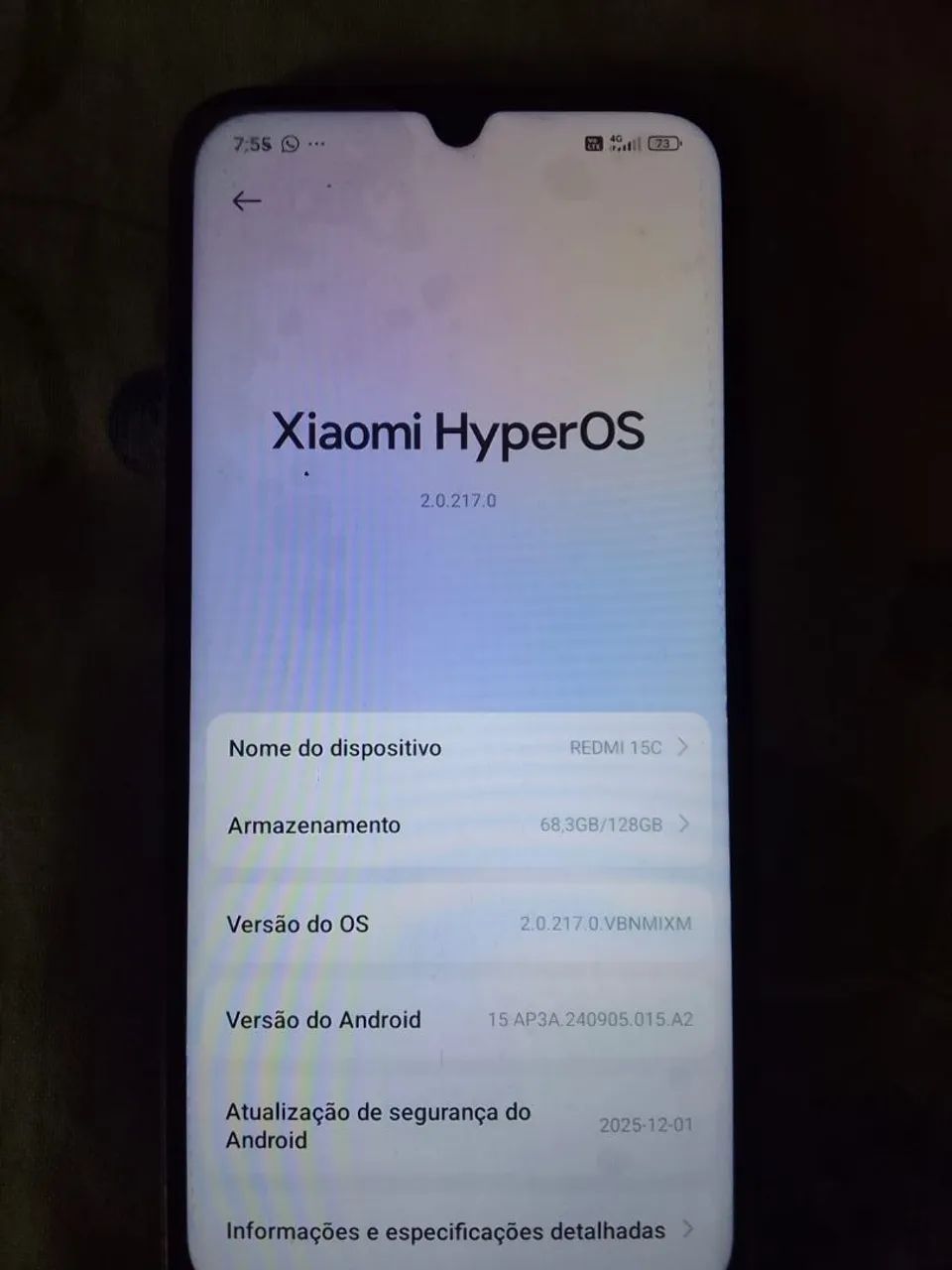 REDMI 15C 8 de ram 128 gb