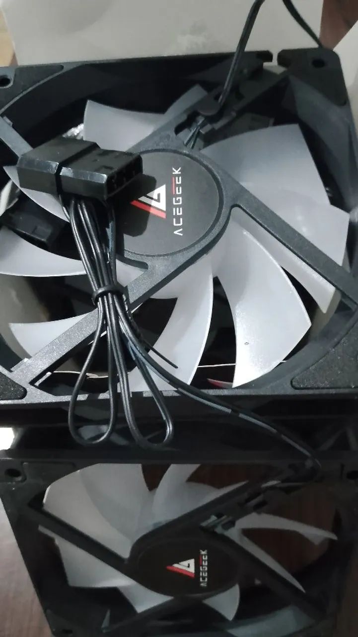 Kit com 5 fans RGB 120mm novo!!!!!! - Foto 3