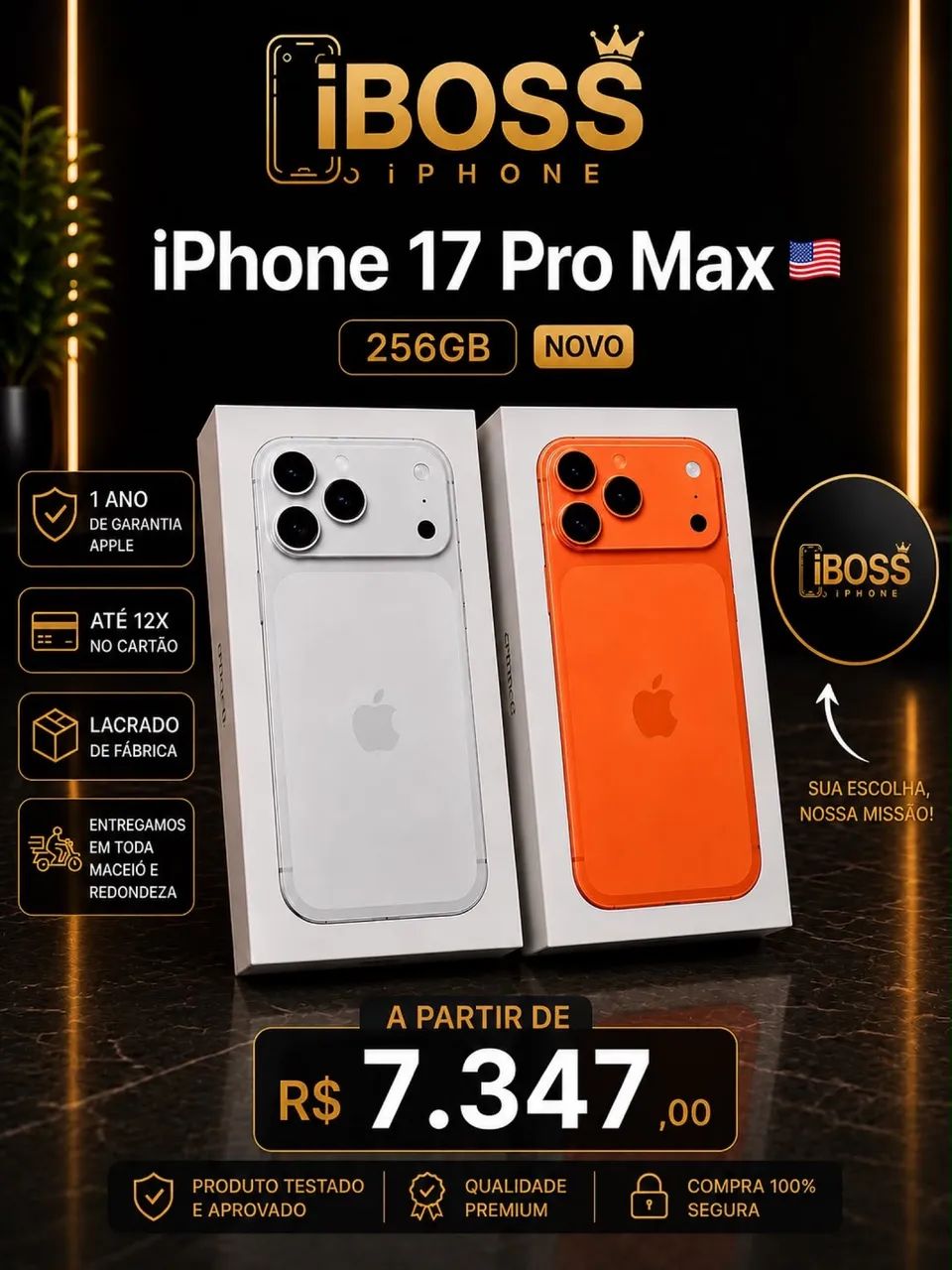 IPNONE 17PRO MAX 256gb americano 