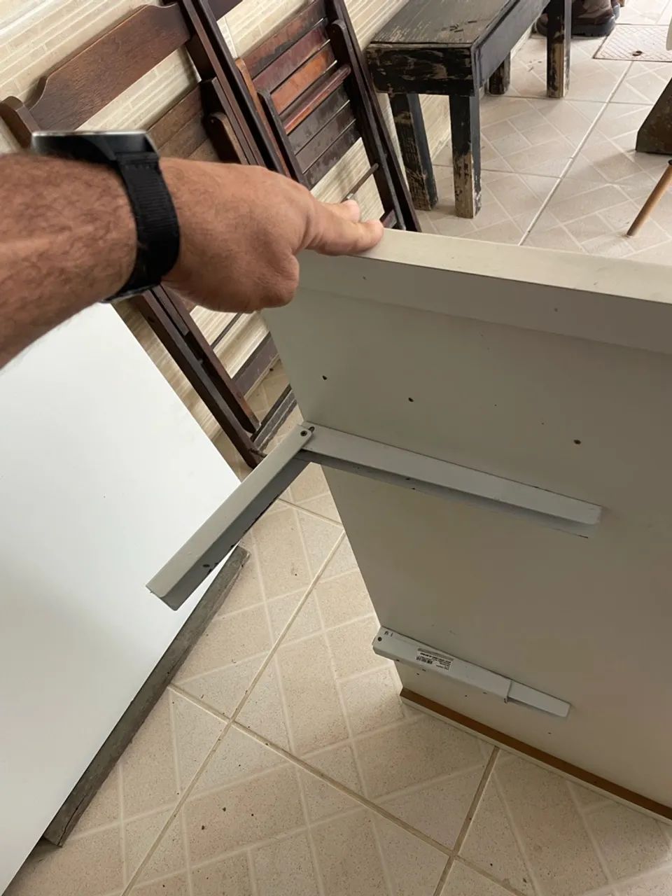 Mesa mdf com suporte dobrável  - Foto 2