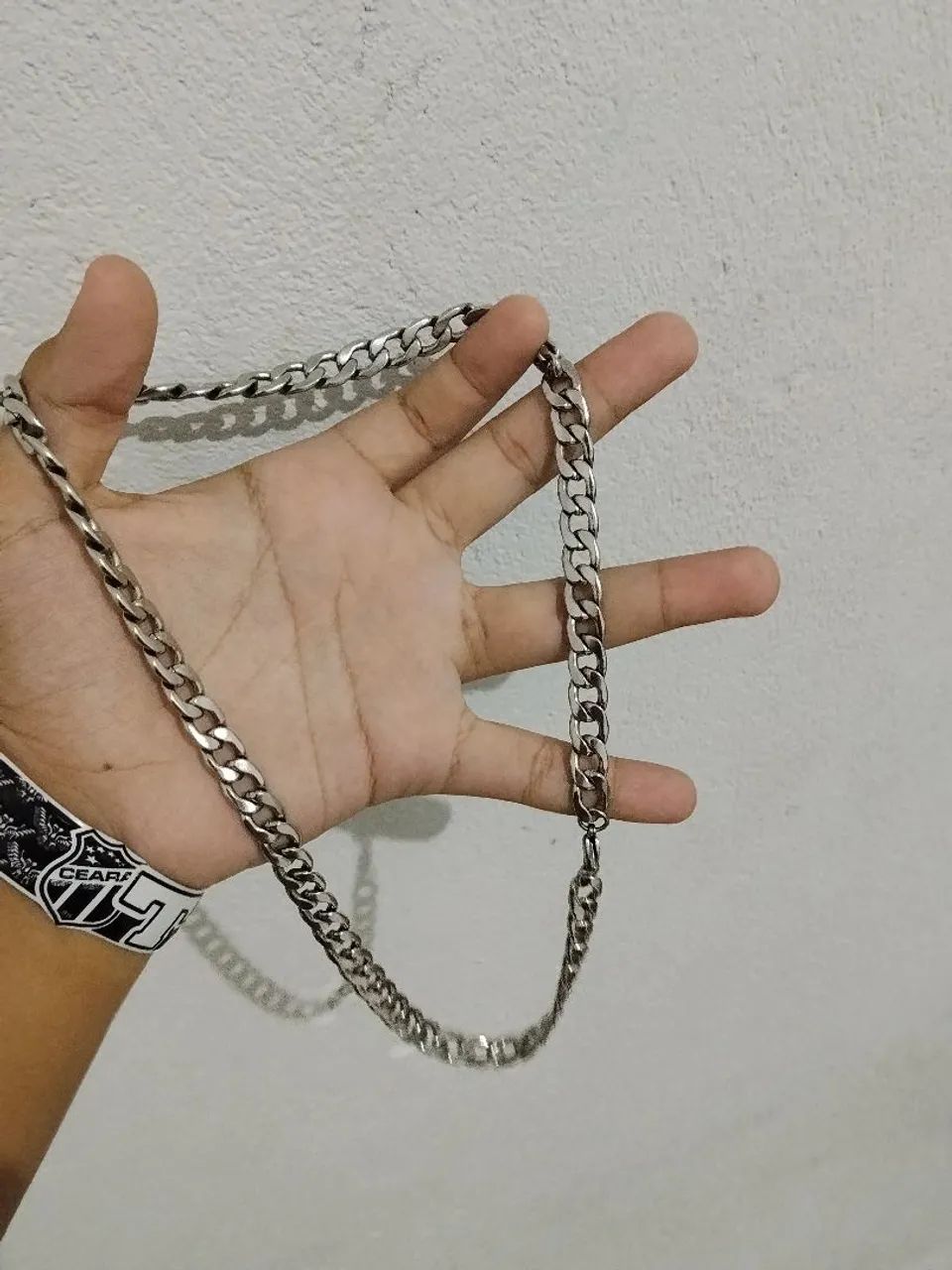 Cordão de prata aço inoxidável  - Foto 2